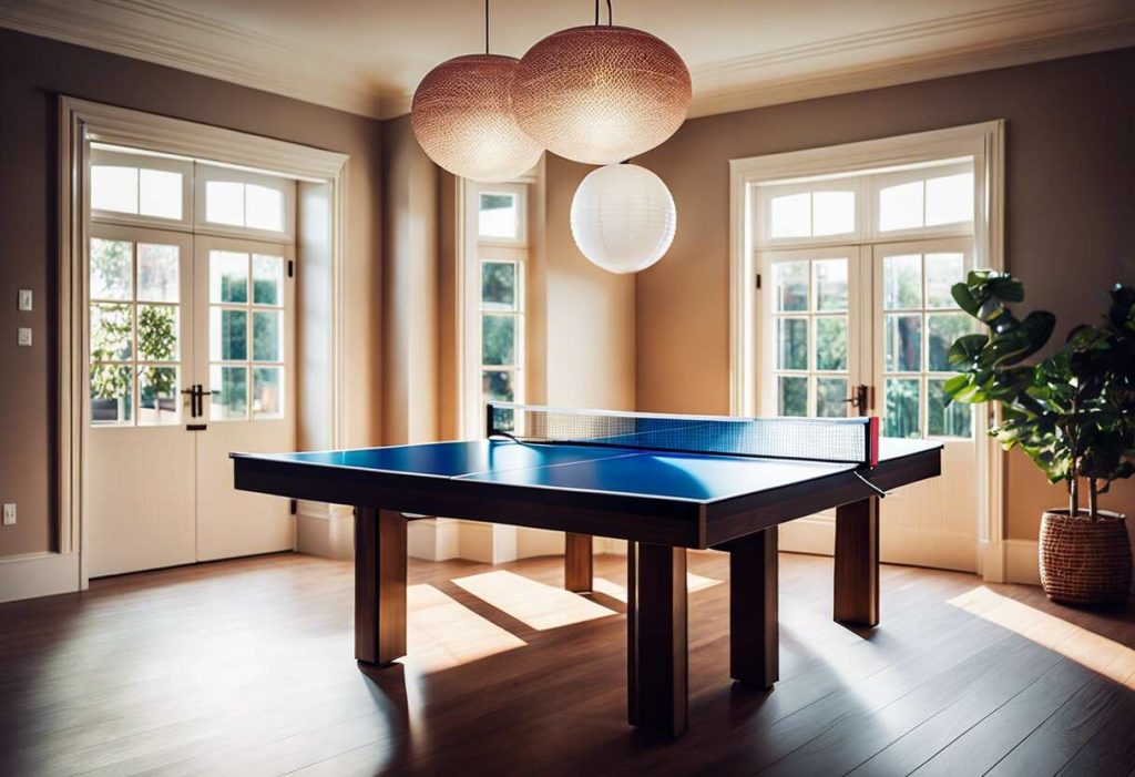 Éclairage optimal pour un espace ping-pong à domicile